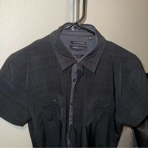 Kenneth Cole Charcoal Plaid Men's Shirt